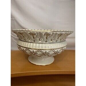 NWT Lenox Florentine & Pearl Decorative Centerpiece Bowl- Ivory & Gold